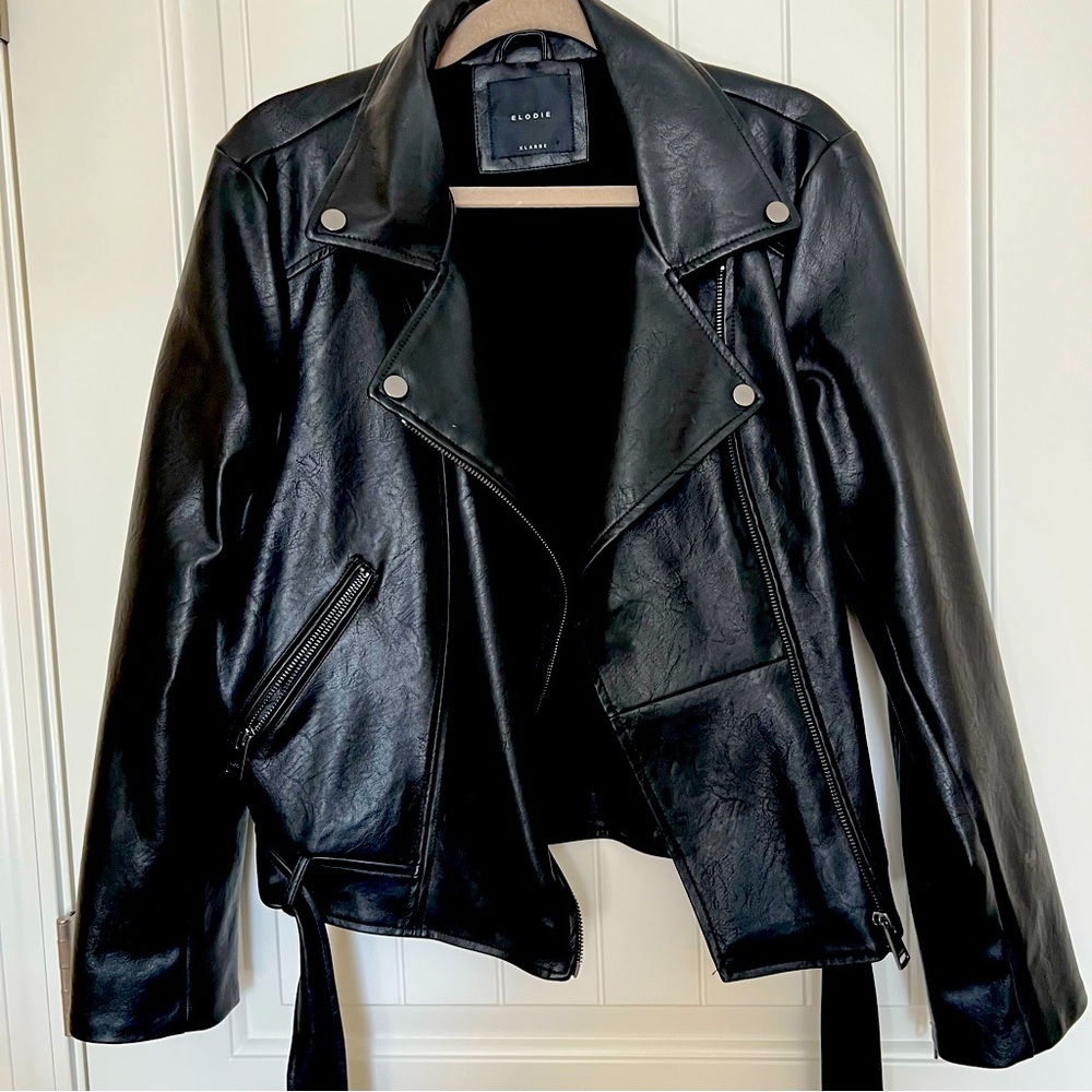 Vegan Leather Moto Jacket